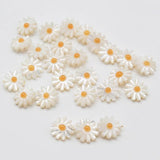 Natural Shell Flower Beads Yellow Heart Sunflower Small Daisy Shell Beads