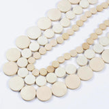 10/15/20mm Wooden Beads Charms Unprocessed Flat Round Wood Beads for Diy Jewelry