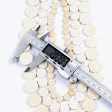 10/15/20mm Wooden Beads Charms Unprocessed Flat Round Wood Beads for Diy Jewelry