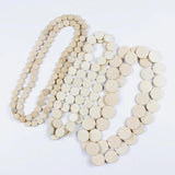 10/15/20mm Wooden Beads Charms Unprocessed Flat Round Wood Beads for Diy Jewelry