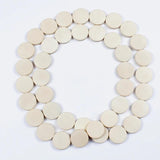 10/15/20mm Wooden Beads Charms Unprocessed Flat Round Wood Beads for Diy Jewelry