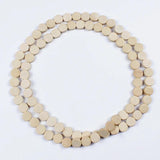 10/15/20mm Wooden Beads Charms Unprocessed Flat Round Wood Beads for Diy Jewelry