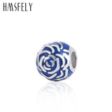 Enamel Rose Beads for DIY Jewelry Making