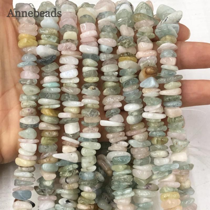 Morganite Freeform Stone Bead Chips 8-12mm for Jewelry Making