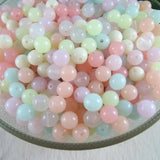 360pcs 8mm Acrylic Loose Beads Jelly Spacer DIY Accessories