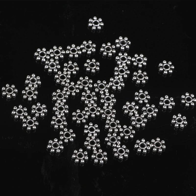 500pcs Tibetan Silver Tiny Daisy Spacer Beads for DIY Jewelry
