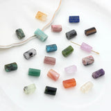Natural Stone Agate Beads Hexagonal Cylinder 10pcs/lot DIY Jewelry Making