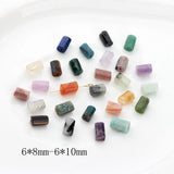 Natural Stone Agate Beads Hexagonal Cylinder 10pcs/lot DIY Jewelry Making