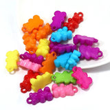 100Pcs 21x12mm Acrylic Bear Loose Beads Jewelry Making Mix