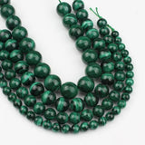 Malachite Stone Beads Round Gem Loose Spacer Beads 7.5'' Strands