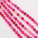 8mm Red Agate Roundle Faceted Spacer Beads for Jewelry Making