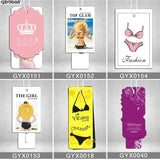 Personalized Clothing Paper Swing Tag with Glue Needle String