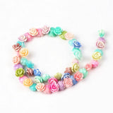 50Pcs Multicolor 8mm Synthetic Rose Coral Spacer Beads DIY Necklaces Jewelry Mak