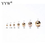 Brass Round Ball Space Beads 2/3/4/6/8mm for DIY Necklaces