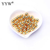 Brass Round Ball Space Beads 2/3/4/6/8mm for DIY Necklaces