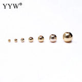 Brass Round Ball Space Beads 2/3/4/6/8mm for DIY Necklaces