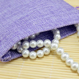 10Pcs Purple Linen Drawstring Pouch Jewelry Bag Christmas/Wedding Gift Gunny Bag