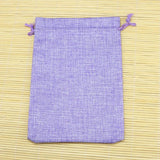 10Pcs Purple Linen Drawstring Pouch Jewelry Bag Christmas/Wedding Gift Gunny Bag