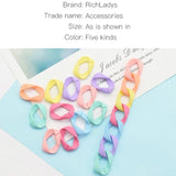 Acrylic Twisted Chains Beads DIY Jewelry Findings 50 Pieces