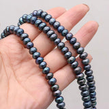 8-9mm Natural Freshwater Flat Pearl Beads for Jewelry Making