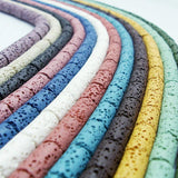 Volcanic Rock Beads Cylindrical Loose Beads DIY Necklace Brace