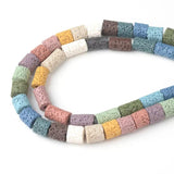 Volcanic Rock Beads Cylindrical Loose Beads DIY Necklace Brace