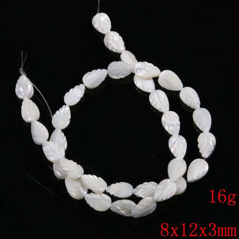 Natural Shell Loose Beads Leaf Shape for DIY Bracelet Necklace