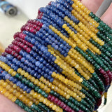 Faceted Natural Stone Chalcedony Jades Spacer Beads for Jewelry Making