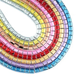 Natural Hematite Stone Spacer Beads 5x5mm Two-Hole for Jewelry Making