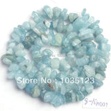 5-8mm Natural Aquamarine Gravel Beads Strand Jewelry Making