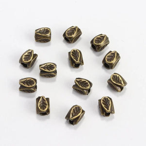 100pcs Mixed Silver Flower Leaf Spacer Beads for DIY Jewelry Making