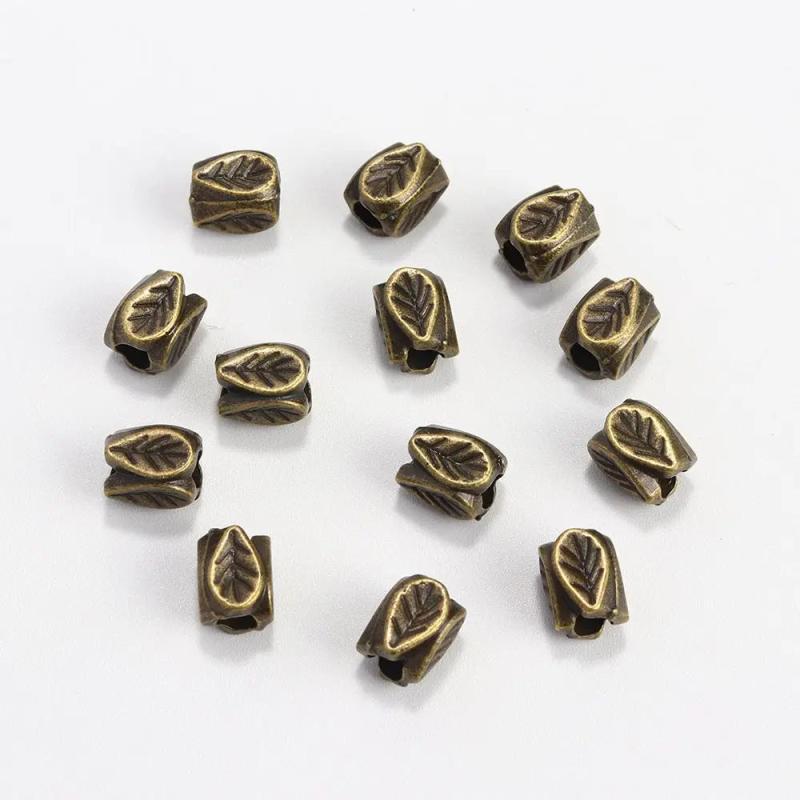 100pcs Mixed Silver Flower Leaf Spacer Beads for DIY Jewelry Making