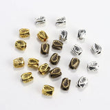 100pcs Mixed Silver Flower Leaf Spacer Beads for DIY Jewelry Making