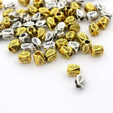 100pcs Mixed Silver Flower Leaf Spacer Beads for DIY Jewelry Making