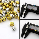 100pcs Mixed Silver Flower Leaf Spacer Beads for DIY Jewelry Making