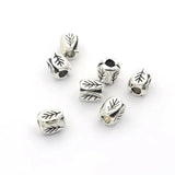 100pcs Mixed Silver Flower Leaf Spacer Beads for DIY Jewelry Making