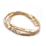 Natural Sea Shell Rectangular Beads for DIY Charm Jewelry