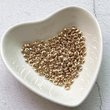 Brass Smooth Spacer Beads 3-5mm 10pcs for Jewelry Making