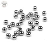 LINSOIR 50pcs Round Copper Beads 4-6mm Spacer Loose Beads for DIY Bracelets