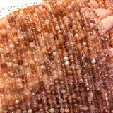 Golden Sunstone Faceted Small Beads for Jewelry Making