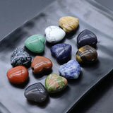 25mm Natural Stone Beads Heart Shape Tiger Eye Green Aventurine DIY Necklace