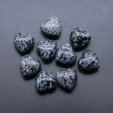25mm Natural Stone Beads Heart Shape Tiger Eye Green Aventurine DIY Necklace