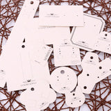 Recycled Paper Earring Card 5*3cm Beige Stud Earing Card 100PCS