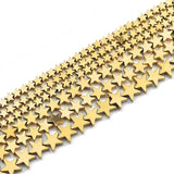 5-Point Shape Natural Stone Plated Hematite Spacers Loose Beads