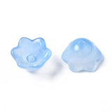 100pcs Two Tone Glass Flower Beads for Jewelry Making