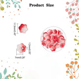 100pcs Two Tone Glass Flower Beads for Jewelry Making
