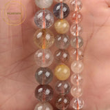 Multicolor Rutilated Quartz Beads 6-10mm Strand