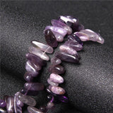 Natural Stone Purple Amethysts Crystals Spacer Beads 15''