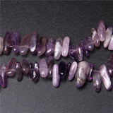 Natural Stone Purple Amethysts Crystals Spacer Beads 15''