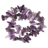 Natural Stone Purple Amethysts Crystals Spacer Beads 15''